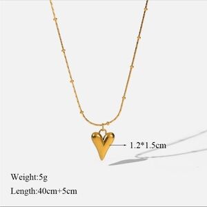18karats Gold filled heart Necklace